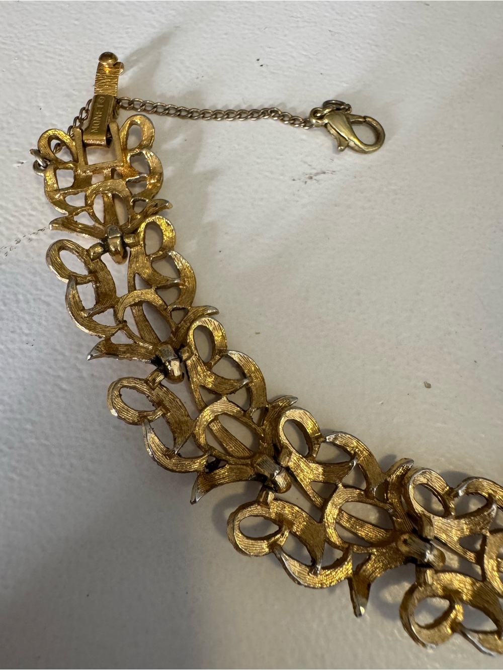 Vintage Monet Open Work Line Bracelet Circa 1960 - Picture 3 of 5